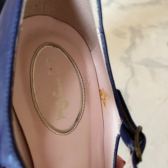 SJP by Sarah Jessica Parker T Strap Heel - Purple Leather 9.5 - Picture 15 of 15